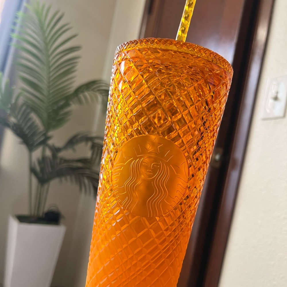 Orange Jeweled Ombre Starbucks Cup